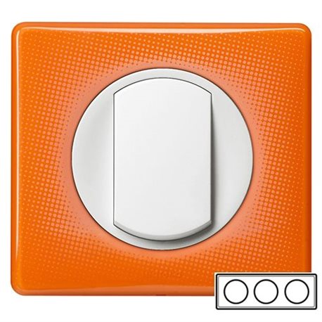 Рамка 3-ная Помаранчевий муар, Celiane, Legrand