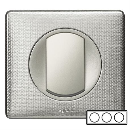 Рамка 3-ная Сільвер пунктум, Celiane, Legrand