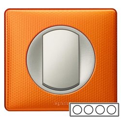 Рамка 4-ная Оранжевый металлик, Celiane 68764