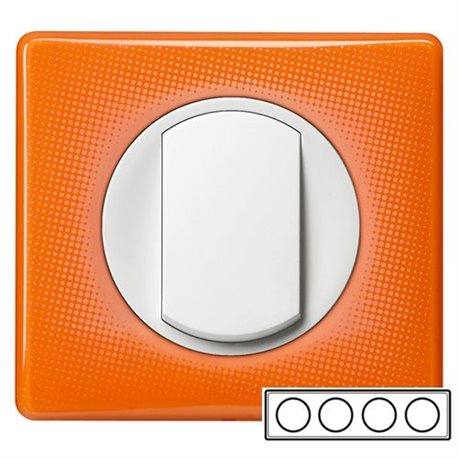 Рамка 4-ная Оранжевый муар, Celiane 66654