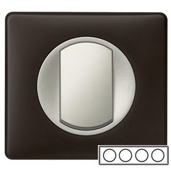 Рамка 4-ная Черный перкаль, Celiane 66744