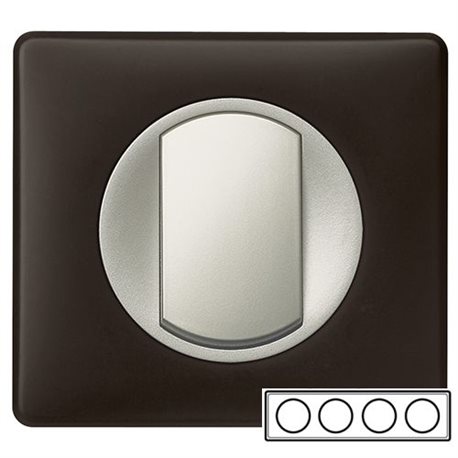 Рамка 4-а Чорний перкаль, Celiane, Legrand