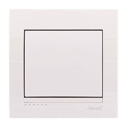 Вимикач 1-клавішний колір білий, Lezard Deriy