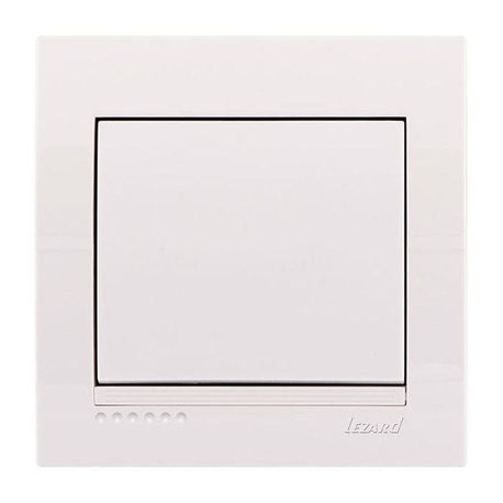 Выключатель 1-клавишный цвет белый, Lezard Deriy 702-0202-100