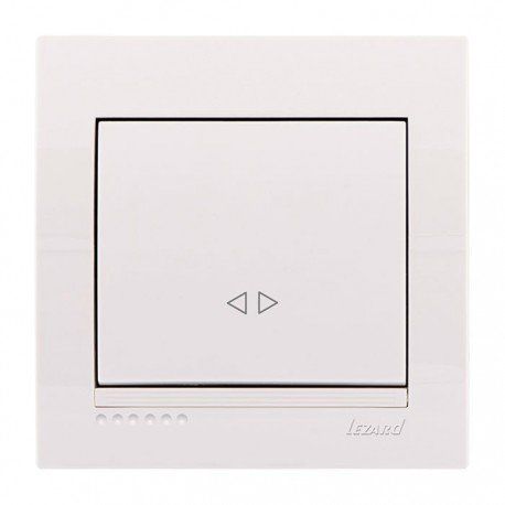 Вимикач проміжний 1-клавішний колір білий, Lezard Deriy