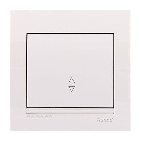 Выключатель проходной 1-клавишный цвет белый, Lezard Deriy 702-0202-105