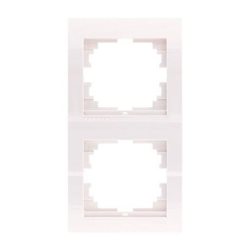 Рамка 2-я вертикальная цвет белый, Lezard Deriy 702-0200-152