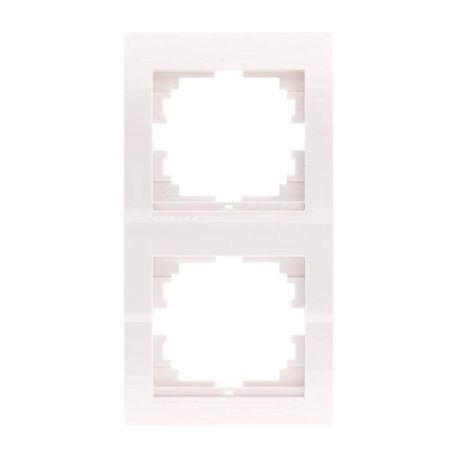 Рамка 2-я вертикальная цвет белый, Lezard Deriy 702-0200-152
