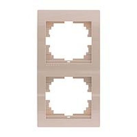 Рамка 2-я вертикальная цвет кремовый, Lezard Deriy 702-0300-152