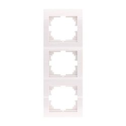 Рамка 3-на вертикальна колір білий, Lezard Deriy