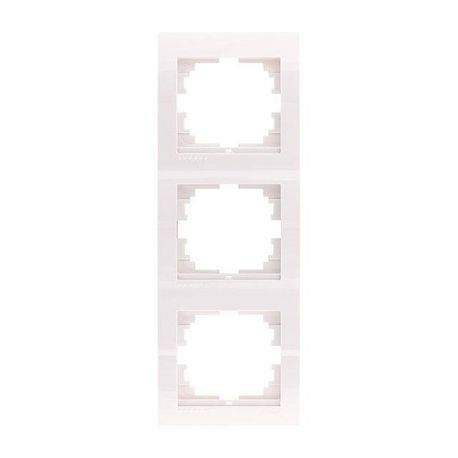 Рамка 3-на вертикальна колір білий, Lezard Deriy
