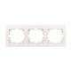 Рамка 3-я горизонтальная цвет белый, Lezard Deriy 702-0200-148