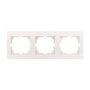Рамка 3-я горизонтальная цвет белый, Lezard Deriy