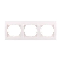 Рамка 3-я горизонтальная цвет белый, Lezard Deriy 702-0200-148
