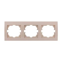 Рамка 3-на горизонтальна колір кремовий, Lezard Deriy