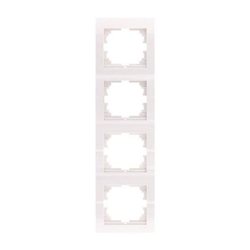 Рамка 4-я вертикальная цвет белый, Lezard Deriy 702-0200-154