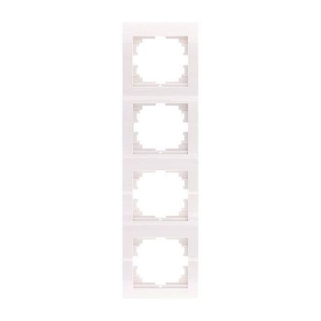 Рамка 4-на вертикальна колір білий, Lezard Deriy