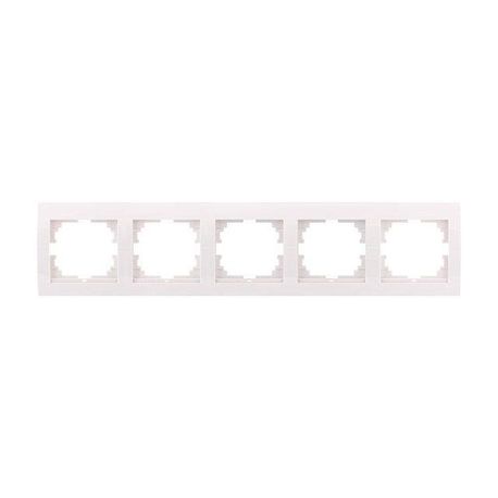 Рамка 5-я горизонтальная цвет белый, Lezard Deriy 702-0200-150