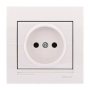 Розетка без заземления цвет белый, Lezard Deriy