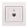 Розетка компьютерная цвет белый, Lezard Deriy