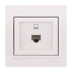 Розетка комп'ютерна колір білий, Lezard Deriy