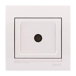 Розетка ТВ конечная цвет белый, Lezard Deriy 702-0202-130