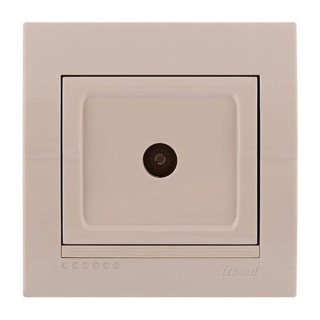 Розетка ТВ конечная цвет кремовый, Lezard Deriy 702-0303-130