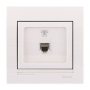 Розетка телефонная цвет белый, Lezard Deriy