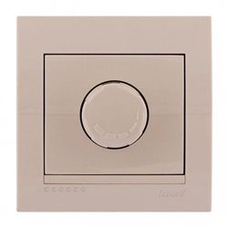 Світлорегулятор 500 Вт з фільтром і запобіжником колір кремовий, Lezard Deriy