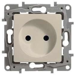 Розетка 2К, без заземлення, 16А, колір слонова кістка, Legrand