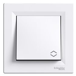 Перемикач 1-кл., колір білий, Asfora