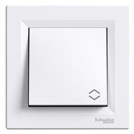 Перемикач 1-кл., колір білий, Asfora