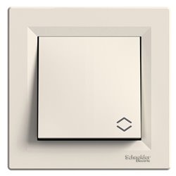 Перемикач 1-кл., колір слонова кістка, Asfora