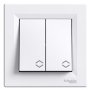 Переключатель 2-кл., цвет белый, Asfora