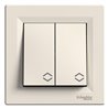 Переключатель 2-кл., цвет слоновая кость, Asfora
