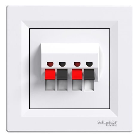 Розетка акустическая, цвет белый, Asfora