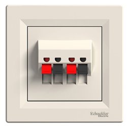 Розетка акустической, цвет слоновая кость, Asfora