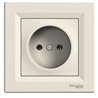 Розетка без заземлення, колір слонова кістка, Asfora Розетка без заземлення, колір слонова кістка, Asfora