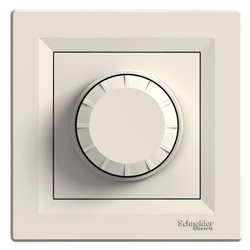 Светорегулятор, 600 Вт, цвет слоновая кость, Asfora