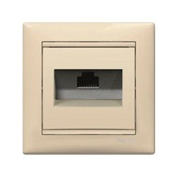 Механизм розетки компьютерной 1х RJ45 слоновая кость Legrand Valena 774130