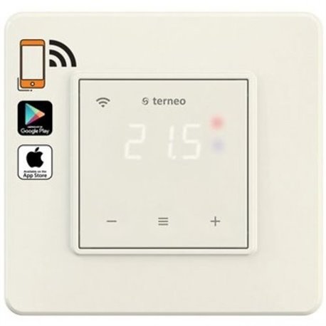 Терморегулятор WI-FI Terneo sx, слоновая кость