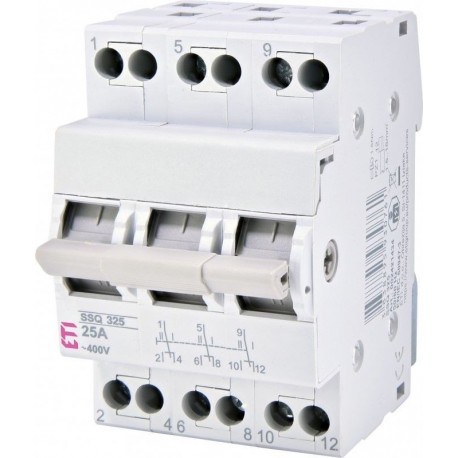 Переключатель перекидной ввода резерва 25А, 3 полюса, SSQ 325 ETI