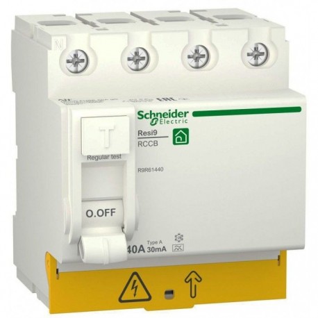 ПЗВ 40A, 30mA, тип A, 4 полюса, Resi9 R9R61440 Schneider Electric