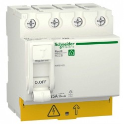 УЗО 25A, 30mA, тип A, 4 полюса, Resi9 R9R61425 Schneider Electric