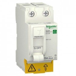 УЗО 25A, 30mA, тип A, 2 полюса, Resi9 R9R61225 Schneider Electric