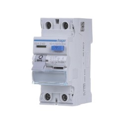 Реле диференційне (ПЗВ) 16A, 30mA, A, 2P, CDA216D Hager