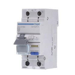 Дифавтомат 1P+N, 6kA, B-16A, 10mA, A, Hager ACA916D