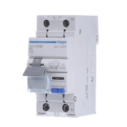 Дифавтомат 1P+N, 6kA, B-6A, 30mA, A, Hager ADA906D
