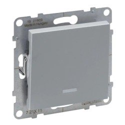 Выключатель 1- кл с подсв. алюминий, SUNO Legrand 721311