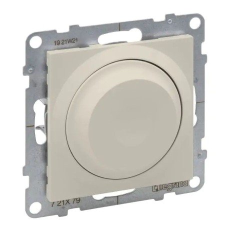 Диммер поворотный 300Вт все нагрузки слоновая кость, SUNO Legrand 721279